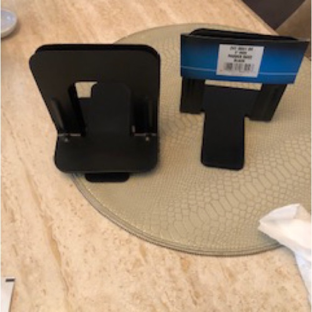 NWT 4 sets of bookends from MMF industries, black with padded bottom